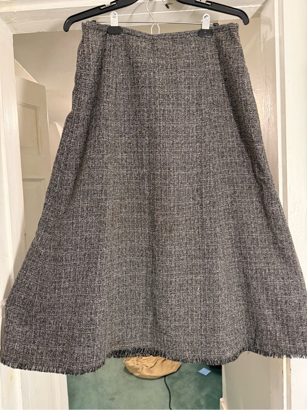 Norton McNaughton 14 Tweed A-Line Midi Skirt Academia Lined 34”